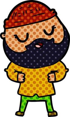 cartoon man with beard