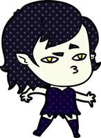 cartoon vampire girl vector