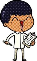 cartoon happy man vector