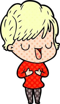 cartoon woman talking