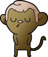Vector cartoon monkey