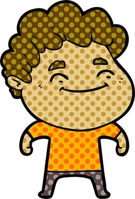 cartoon friendly man