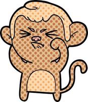 cartoon angry monkey vector