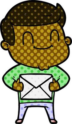 cartoon friendly man