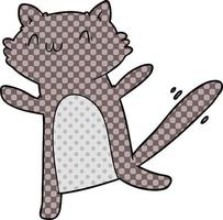 cartoon dancing cat vector