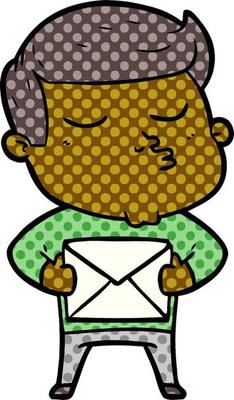 cartoon model guy pouting