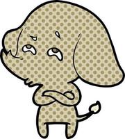 cartoon elephant remembering vector