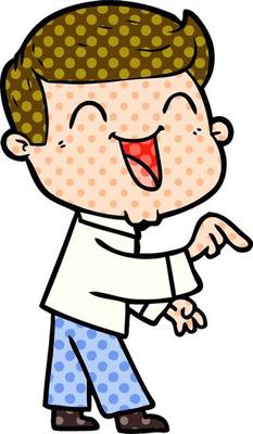 cartoon man laughing