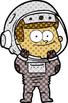 happy astronaut cartoon