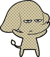 annoyed cartoon elephant vector