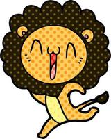 happy cartoon lion vector