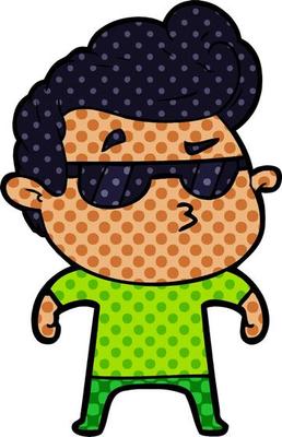 cartoon cool guy