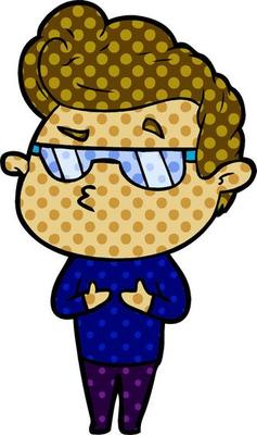 cartoon cool guy