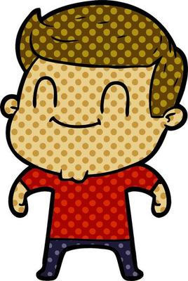 cartoon friendly man