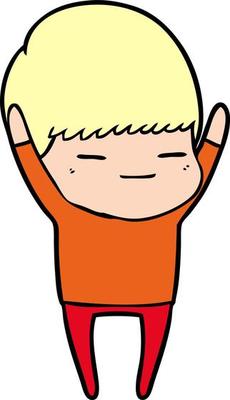 cartoon smug boy