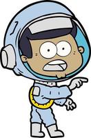 cartoon surprised astronaut vector
