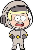 cartoon surprised astronaut vector