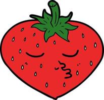 Vector cartoon strawberry