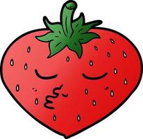 Vector cartoon strawberry