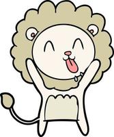 happy cartoon lion vector