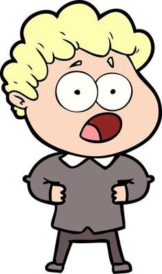 cartoon man gasping in surprise