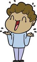 cartoon happy man vector