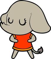 cute cartoon elephant vector