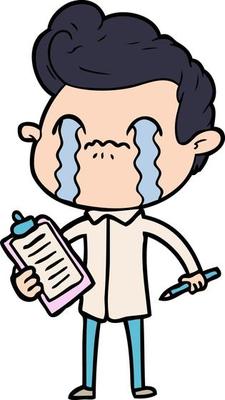 cartoon man crying