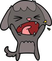 cute cartoon dog barking vector