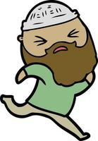 cartoon man with beard vector