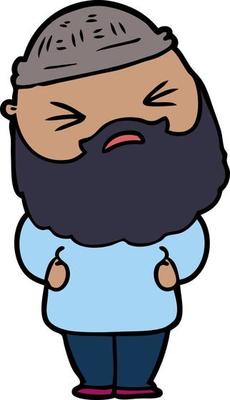cartoon man with beard