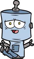 robot de personaje de dibujos animados vector