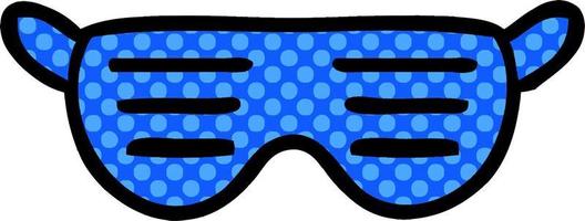 doodle cartoon sunglasses vector