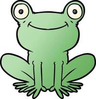 cartoon doodle character frog vector