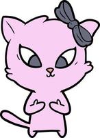 cartoon doodle character cat vector