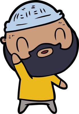 cartoon bearded man