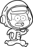 cartoon surprised astronaut vector