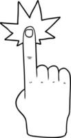 cartoon pointing hand vector