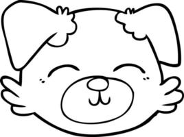 cara de perro de dibujos animados vector