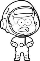 cartoon surprised astronaut vector