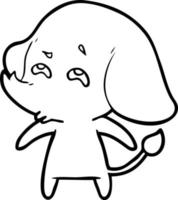 cartoon elephant remembering vector