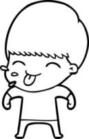 funny cartoon boy vector