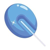 An icon of lollipop flat design vector