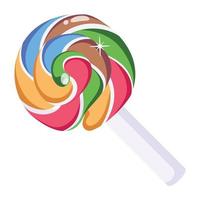 An icon of lollipop flat design vector