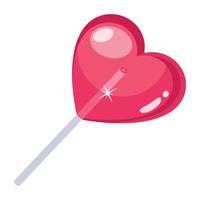 An icon of lollipop flat design vector