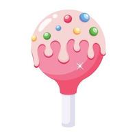 An icon of lollipop flat design vector