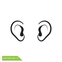 Ear icon vector logo design template