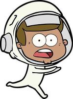 cartoon surprised astronaut vector