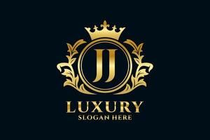 Initial JJ Letter Royal Luxury Logo template in vector art for luxurious branding projects and other vector illustration.