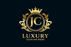 Initial JC Letter Royal Luxury Logo template in vector art for luxurious branding projects and other vector illustration.